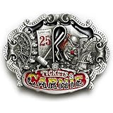 CARNIE CARNIVAL FOLK Belt Buckle Circus Clown Rides