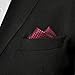 SHLAX&WING Solid Red Silk Pocket Square Mens Handkerchief Hanky Business Wedding