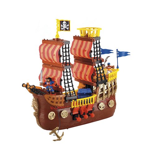 Childrens Toyshop  Toys : Fisher-Price Imaginext Adventures Pirate Ship