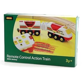 BRIO 33221 Wooden Railway System: Remote Control Engine Action Train