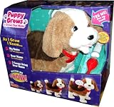 Fisher Price Puppy Grows and Know Your Name Playset - Brown St. Bernard Puppy Dog with Birth Certificate, Brush, Bone, Tape Measure, and Growth Chart to Track Puppy's Growth