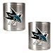 San Jose Sharks NHL 2pc Stainless Steel Can Holder Set- Primary Logo by Great American Products