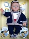 Berchet Funktionspuppe Baby Puppe 52cm Junge Theo