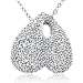 0.75cttw. Sunshine charm pendant with pave round diamonds set in 18K white gold.