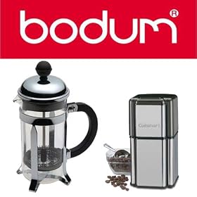 Bodum 1923-16USC Chambord 3 Cup Coffee Press 12 Oz. Plus Grind Central Coffee Grinder