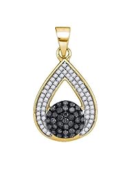 0.33CTW BLACK DIAMOND MICRO-PAVE PENDANT