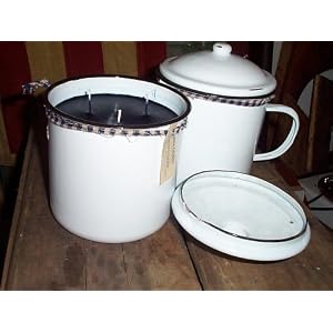 Large Enamelware Mug with Lid spice coffee cake(brown)