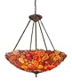 Landmark Lighting 70006-4 Carelian 4 Light Ceiling Pendant in Tiffany Bronze with Carnelian Stone glass