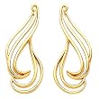 14K Yellow Gold Freeform Earring