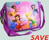 New Disney Fairies Tinker Bell Purple Messenger Bag