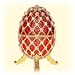 Large RED Faberge style Egg Box 24K Gold Swarovski Crystals with Big Jewelry ...