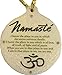 Namaste Yoga Golden Blessing Porcelain Ornament Rhinestone Crystal Brown Gold