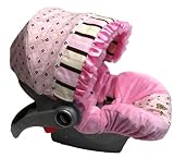 Baby Bella Maya Infant Car Seat Cover Sugar and Spice Mesh Ruffle