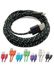 From Amazon.com. Click for details:
 Wireless: Casecover Universal Micro USB 3M 10FT Colorful Fabric Braided Data Cable Micro USB Data Sync Cable Charger Charging Cord for Android Samsung Galaxy S2 S3 S4 Note 2 HTC EVO One X S (1 black) - Casecover Wireless: Casecover Universal Micro USB 3M 10FT Colorful Fabric Braided Data Cable Micro USB Data Sync Cable Charger Charging Cord for Android Samsung Galaxy S2 S3 S4 Note 2 HTC EVO One X S (1 black) - Casecover