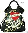 ED HARDY CHRISTIAN AUDIGIER BLACK TANYA HANDBAG