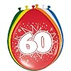8 Luftballons Zahl 60 Geburtstag bunt