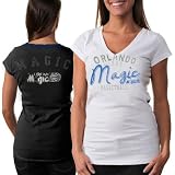 NBA Touch by Alyssa Milano Orlando Magic Womens In The Bleachers Premium T-Shirt - White-Black (Small)