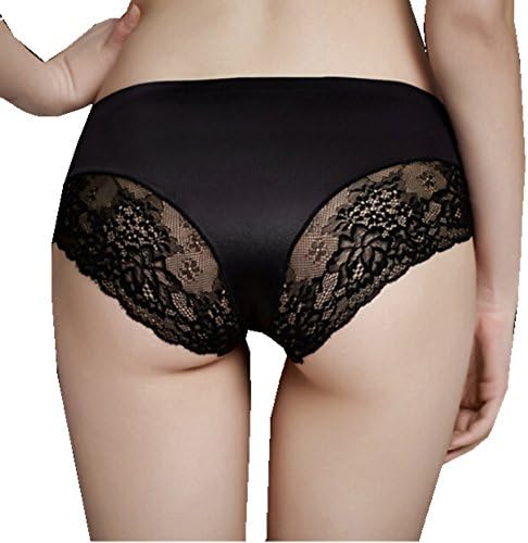 Women Lace Seamless Panty Knickers Underwear Boxer briefs Panties Black XL