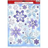 Snowflake Ice Blue Window Clings