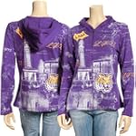 SAVE $0.05 - LSU Tigers Ladies Purple Rhinestone Full Zip Hoody $49.95