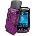 from AIO Purple Sparkle Glitter Hard Case Cover For Blackberry Torch 9800 + Screen Protector