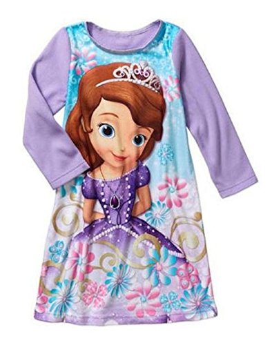 Princess Sofia the First Girls Toddler Flannel Sleep Gown Nightgown Pajama