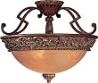 Minka Lavery Belcaro Walnut 3 Light Semi Flush