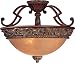 Minka Lavery Belcaro Walnut 3 Light Semi Flush