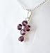 Birthstone February Purple Hearts Sterling Cross Necklace, 16"