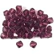 40 Amethyst Bicone Swarovski Crystal Beads 5301 4mm