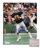 Danny White Autographed/Hand Signed Dallas Cowboys 8x10 Photograph Blue Jersey