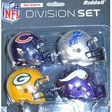 Riddell NFC North Division NFL Pocket Pro Revolution Helmet 4-Pack Set