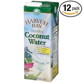Harvest Bay Coconut Water, Original , 34-Ounce Aseptic Boxes (Pack of 12)