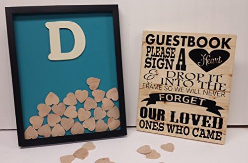 Custom Wedding Guestbook Frame Guest Book Sign Shadow Box Heart Alternate Guestbook Personalized