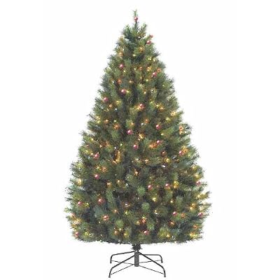 7 foot pre lit christmas trees on sale-1