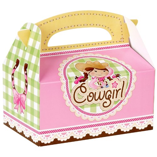 Pink Cowgirl Party Supplies - Empty Favor Boxes (4)