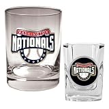 MLB Washington Nationals Rocks Glass & Square Shot Glass Set - Primary Logo