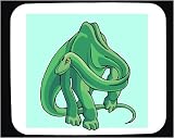 Mouse Pad with green, dinosaur, reptile, prehistoric, brachiosaurus