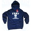 FDNY HOODIE, Officially Licensed New York Fire Department Hooded Sweatshirt, Navy