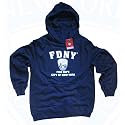 FDNY HOODIE, Officially Licensed New York Fire Department Hooded Sweatshirt, Navy