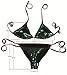 Alaroo Women's String Triangle Two Piece Mermaid Scale Bikini Swimsuit