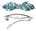 Crystal Flower Barrette YY86800-3aqua blue