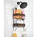 InterDesign Twillo Hanging Shower Caddy - Bathroom Storage Shelves for Shampoo, Conditioner and Soap, Bronze