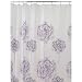 InterDesign Allium 72-Inch by 72-Inch Shower Curtain, Purple/Black