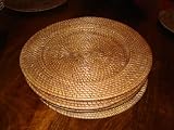 Java Rattan set of 6 round Lipped Placemats