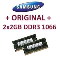 Dual Channel Kit: 2 x 2 GB = 4GB 204 pin DDR3-1066 SODIMM (1066Mhz, PC3-8500, CL7) 128Mx8x16 double side, 2 x M471B5673EH1-CF8, f�r DDR3-NOTEBOOKs, MacBook, MacBook Pro, iMac, mac mini (2009 Versionen)