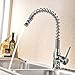 YoungQI Pull Down Swivel & Spring Kitchen Faucet Hot and Cold Kitchen Sink Faucet,Chrome Polished