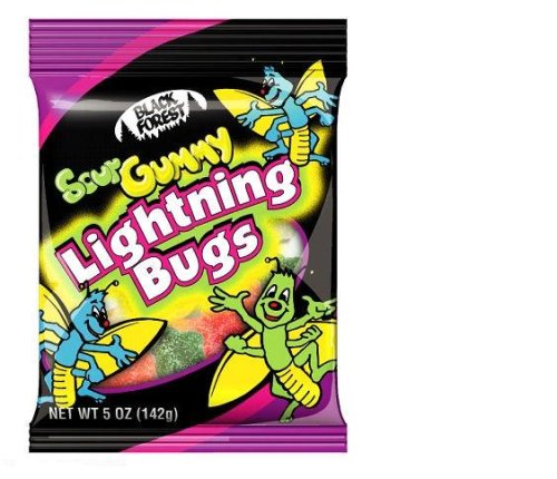 Black Forest Hanging Bag Sour Gummy Lightning Bugs, 5-Ounce Bags (Pack of 24) by Black Forest