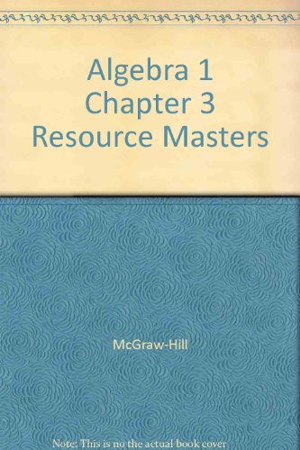 Algebra 1 Chapter 3 Resource Masters