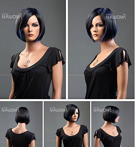 glamour wigs bob wig european fashion wigs short black wig blue wigs vogue wigsZL7-2-F14